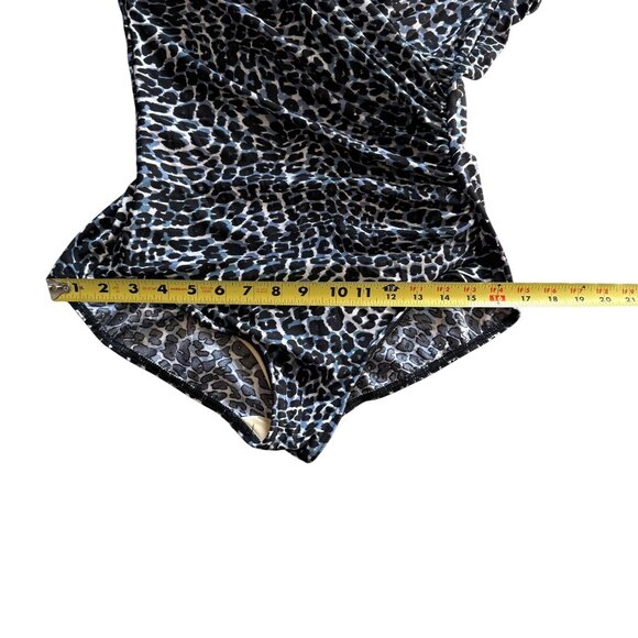 Miraclesuit Leopard Print One-Piece Swimsuit With Padded Cups Approximate L/XL - Picture 10 of 11